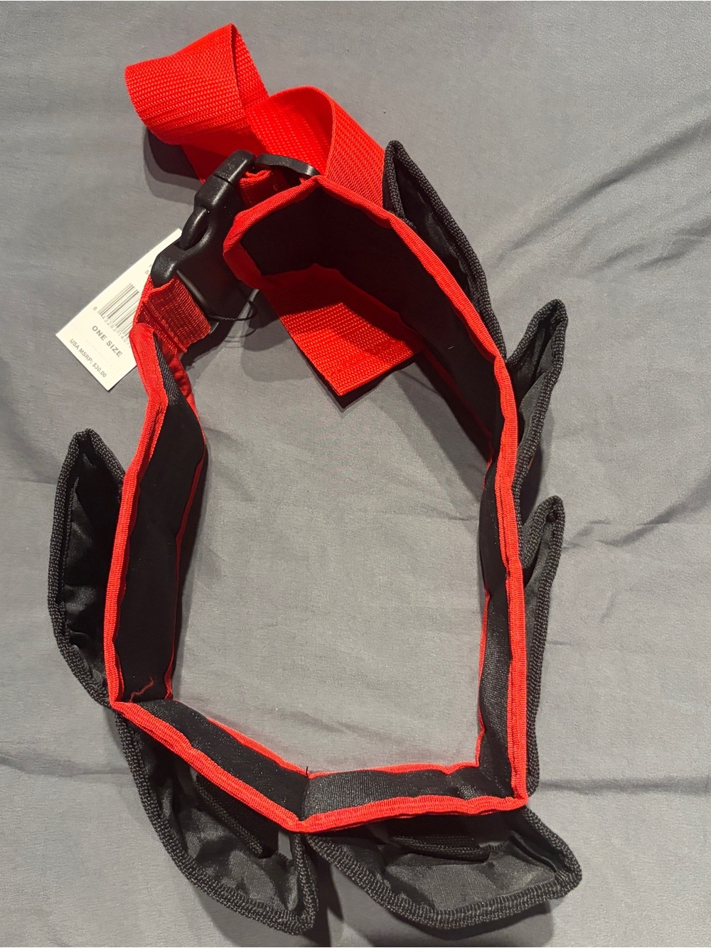 New FMF Racing Power Beer Belt 6 Can Holder Adjustable Black Red SU24194900 BLK - Picture 6 of 6